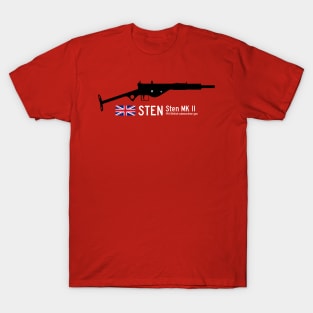 STEN Sten MK II Historical 1941 British sub machine gun white T-Shirt